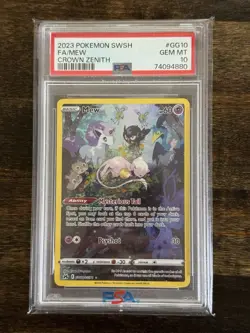 2023 Pokemon Sword and Shield Crown Zenith #GG10 FA/MEW PSA 10! - Image 1