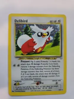 Delibird Neo Holo Base Pokemon Card WOTC NM - Image 1