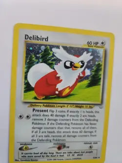 Delibird Neo Holo Base Pokemon Card WOTC NM - Image 3