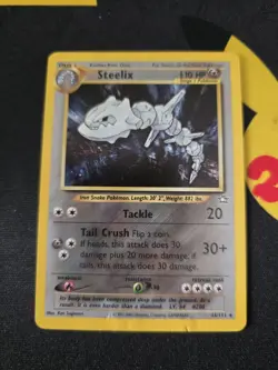 Pokemon TCG Steelix Neo Genesis Holo Rare Card 15/111 - Image 1