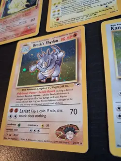 Pokemon *Base Set* Holo (LOT of 5) With Rare Trainer Cards - Image 3