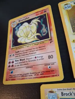 Pokemon *Base Set* Holo (LOT of 5) With Rare Trainer Cards - Image 4