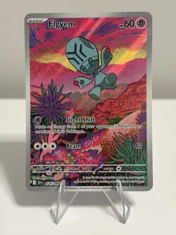 Elgyem 120/086 SV: Black Bolt Holo Illustration Rare Pokemon TCG Card NM - Image 1