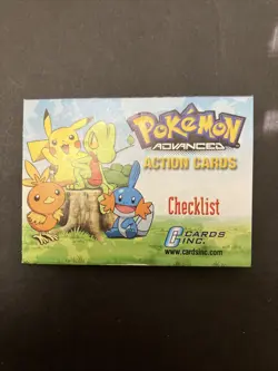 Pokemon Advanced 2004 Panini Action Card Checklist - Image 1