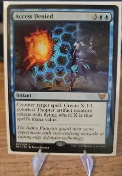 Awesome Magic The Gathering MTG Card Access Denied 011/038 Neon Dynasty NM - Image 1