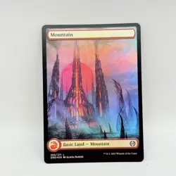 Set of 5x MTG Phyrexia All Will Be One Full Art Foil Basic Lands WUBRG - Image 3