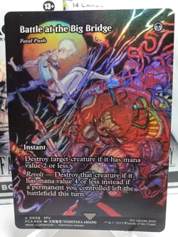 MTG | Battle at the Big Bridge / Fatal Push | Final Fantasy | Borderless I FOIL - Image 1