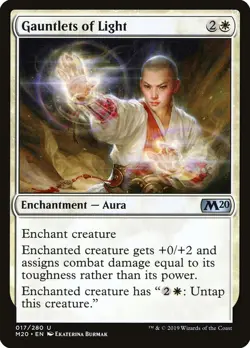 Gauntlets of Light FOIL Uncommon Core Set 2020 Magic: The Gathering Near Mint - Image 1