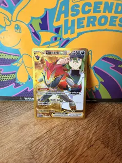 Pokemon TCG - N's Zoroark ex 189/159 - Gold Hyper Rare - Journey Together - NM - Image 1