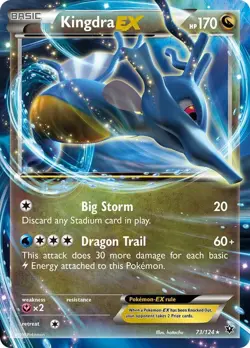 Kingdra EX 73/124 XY - Fates Collide Pokemon Card NM - Image 1