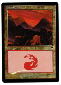 Magic the Gathering MTG Card: Mountain FOIL 345/350 Invasion! EX - Image 1
