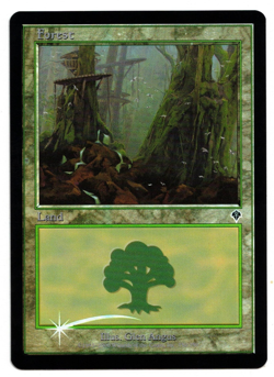 Magic the Gathering MTG Card: Forest FOIL 350/350 Invasion! NM - Image 1