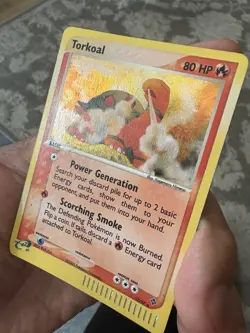 Pokemon TCG Torkoal Holo Card 12/97 Dragon MP **Swirl** - Image 5
