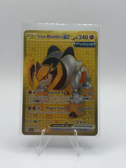 Pokemon Iron Boulder EX 217/162 SV05 Temporal Forces Hyper Rare Holo Card - Image 1