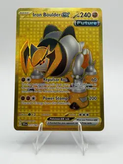 Pokemon Iron Boulder EX 217/162 SV05 Temporal Forces Hyper Rare Holo Card - Image 2