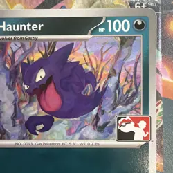 Haunter Pokemon Prize Pack Series 9 Promo Pokemon Card NM/LP POR 049/088 - Image 3