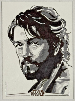 Cassian Andor 1/1 Artist Sketch Card by Dan Riveron Topps Chrome Star Wars - Image 1