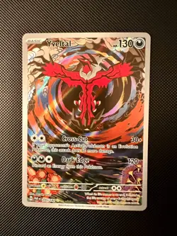 Pokemon TCG Yveltal Full Art Holo Card 205/182 Paradox Rift Illustration Rare NM - Image 1