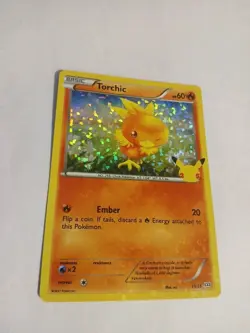 NM Torchic HOLO BLEED McDonald's Promo 25th Anniversary Pokemon Card 11/25 - Image 1