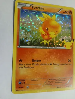 NM Torchic HOLO BLEED McDonald's Promo 25th Anniversary Pokemon Card 11/25 - Image 3