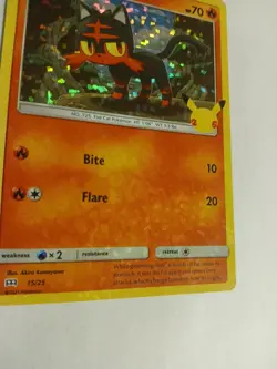NM Litten Holo-Bleed McDonald's Promo 25th Anniversary Pokemon Card 15/25 - Image 3