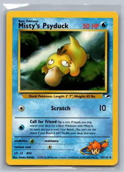 Misty's Psyduck Gym Heroes #054/132 Uncommon Pokemon Card - Image 1
