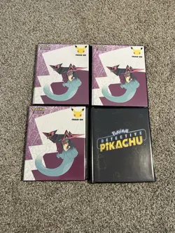 Pokemon Card File Binder Lot Of 4 Detective Pikachu Celebrations - Image 1