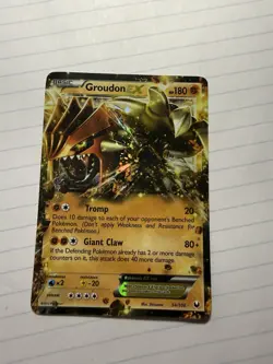Groudon EX 54/108 Holo Ultra Rare 2012 Pokemon Card - Image 1