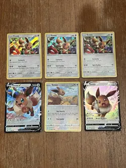 Pokemon Eevee Card Lot 6 Cards NM - Image 1
