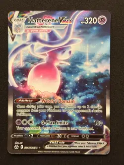 Pokemon TCG Hatterene VMAX Full Art Ultra Rare Holo Card Crown Zenith GG47/GG70 - Image 1
