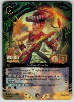 Woody - Jungle Guide (Store Championship) Foil Disney Lorcana Promo Card 54 NM - Image 1