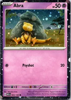 Abra (Cosmos Holo) 063/165 Promo Miscellaneous Cards & Products Pokemon NM/M - Image 1