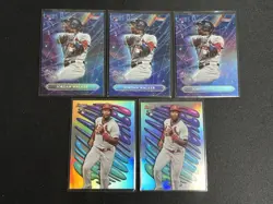 Jordan Walker RC 5 Card Lot 2023 Bowman's Best Shellacked Astral Projections - Image 1