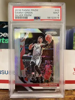2018-19 Panini Prizm Silver Prizm Danny Green #43 PSA 9 MINT - Image 1