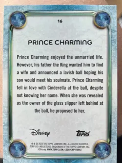 Prince Charming 2025 Topps Disney Wonder Cinderella #16 Rainbow Foil - Image 2