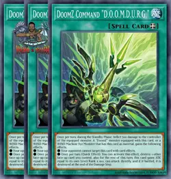 Yugioh! 3x DoomZ Command "D.O.O.M.D.U.R.G." DOOD-EN058 Super Rare 1st Ed NM - Image 1