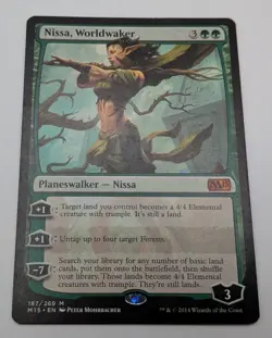 MTG Magic the Gathering Nissa, Worldwaker (187/298) Magic 2015 LP - Image 1