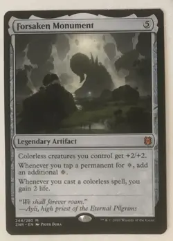 FORSAKEN MONUMENT Zendikar Rising MTG Magic NM Mythic - Image 1