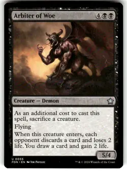 x1 Arbiter of Woe FDN Foundations MTG 55 UNCOMMON M/NM 1x - Image 1