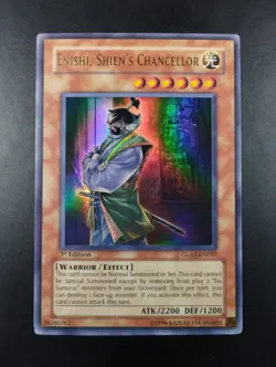 YUGIOH 2007 | ENISHI, SHIEN'S CHANCELLOR | GLAS-EN032 | 1ST | ULTRA | EXCELLENT - Image 1