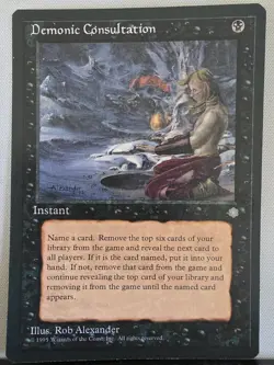 Demonic Consultation, Ice Age Regular, Magic the Gathering, MTG, NM - Image 1