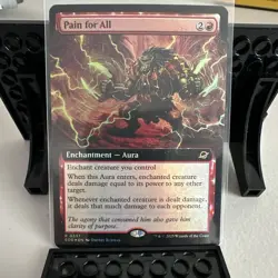 MTG Pain for All EoE extended art foil Rare Enchantment Aura EN 0337 2025 - Image 1