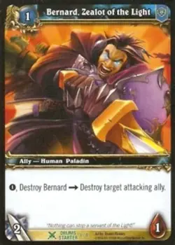 Bernard, Zealot of the Light - Drums Of War - World of Warcraft TCG - Image 1