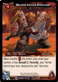 Warchief Garrosh Hellscream - Twilight of the Dragons - World of Warcraft TCG - Image 1