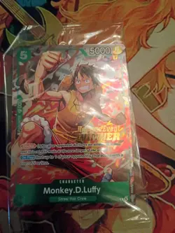 Monkey.D.Luffy P-135 Pre Release Winner Promo Card (SEALED) One Piece TCG - Image 1