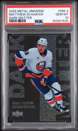 2025-26 SKYBOX METAL UNIVERSE DARK MATTER MATTHEW SCHAEFER DM-2 PSA 10 - Image 1