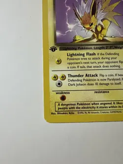 POKEMON Card TEAM ROCKET 1st Edition DARK JOLTEON #38/82 Uncommon LP - Image 5