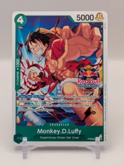 One Piece Red Bull Double Don Event Don Promo Luffy Card NM - Image 1