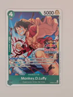 One Piece Red Bull Double Don Event Don Promo Luffy Card NM - Image 2