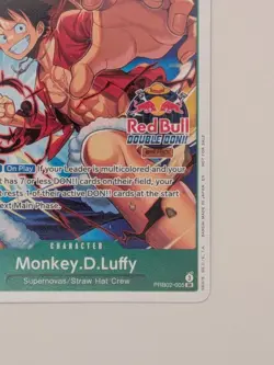 One Piece Red Bull Double Don Event Don Promo Luffy Card NM - Image 5